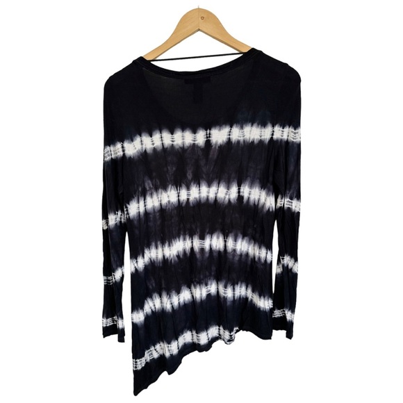 INC International Concepts Tie Dye  Rhinestone Asymmetrical Blouse Size Large - Picture 6 of 11